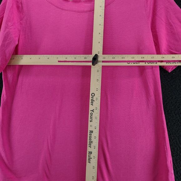 Talbots Womens T-Shirt Pink Size Medium 100% Pima Cotton Short Sleeve Pullover - Picture 3 of 12